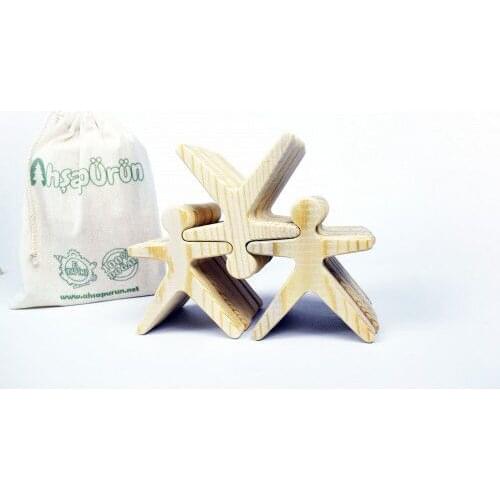 Kids Montessori Wooden Toys Sensory Solid Rubber Wood Stacking Acrylic Buliding Blocks Creative Educational Toys