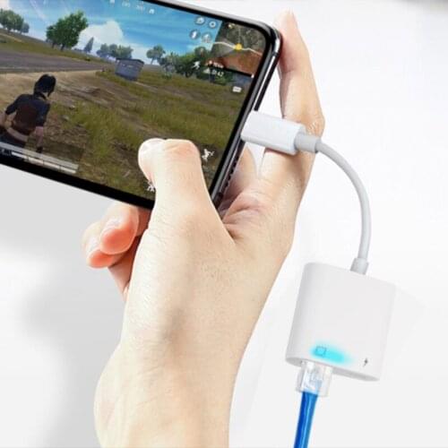 Lightning to RJ45 adapter cable converter 100Mbps network cable interface with power supply wired network for iPhone iPad