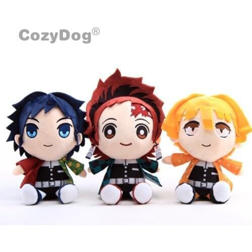 20 cm Anime Demon Slayer Kimetsu no Yaiba Kamado Tanjirou Tomioka Giyuu Figure Plush Toys Doll Peluche New Style Kids Gift