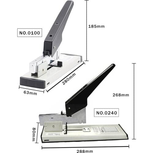 Huapuda 0100 & 0240 Metal Heavy Duty Stapler Large Capacity Paper Binding/Stapling Stapler Office Manual Stapler/Staple/Nailer