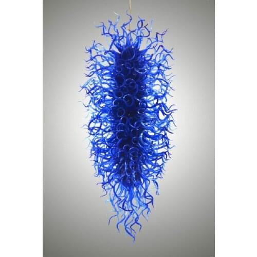 Art Design Large Blue Color Blown Glass Chandelier Lighting Chihuly Chandelier Fixture