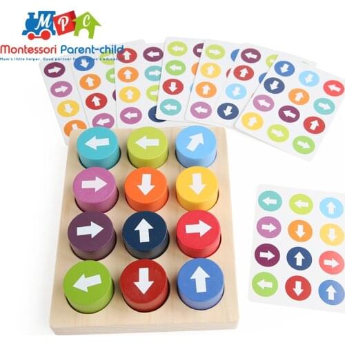 Arrow Match Game Develop Childs Cognition Of The Direction Color Baby Toys For Boys Girls Montessori Educational Wood Toy