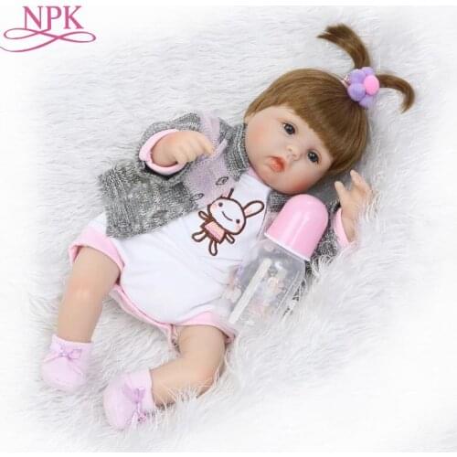 NPK 42cm Silicone reborn baby dolls toys Lifelike Toddler Babies Girl Doll Reborn vinyl doll for girls gifts toy for kids