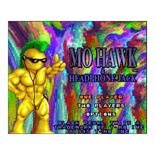 MoHawk & Headphone Jack NTSC Version 16 Bit 46 Pin Big Gray Game Card For USA Game Players
