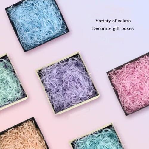 50g Colorful Raffia Shredded Crinkle Paper Gift Boxes Filler Wedding Marriage Home Party Decoration Candy Box Filling Material