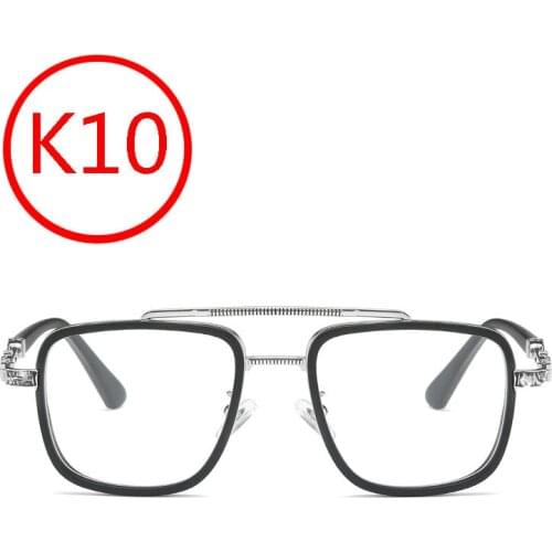 K10 Anti blue light glasses fashion accessories retro titanium alloy plate spectacle cross frame myopia spectacle frame