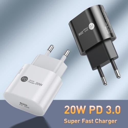PD 20W USB C Charger For iPhone 12 Pro Max Type C 20W Fast Charging Portable Phone Charger For iPhone 11 12 Pro Max