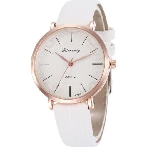 Simple Black White Watches Women Fashion Luxury Brand Quartz Watch Casual Woman Leather Clock Ladies Wristwatch Relogio Feminino