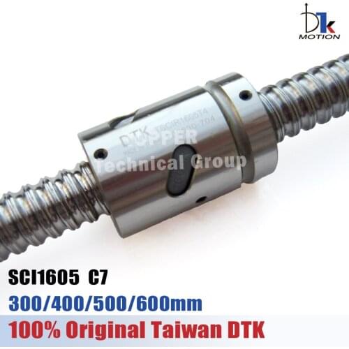 Taiwan DTK SCI1605 Ball Screw C7 300mm 400mm 500mm 600mm with Nut For CNC Machine