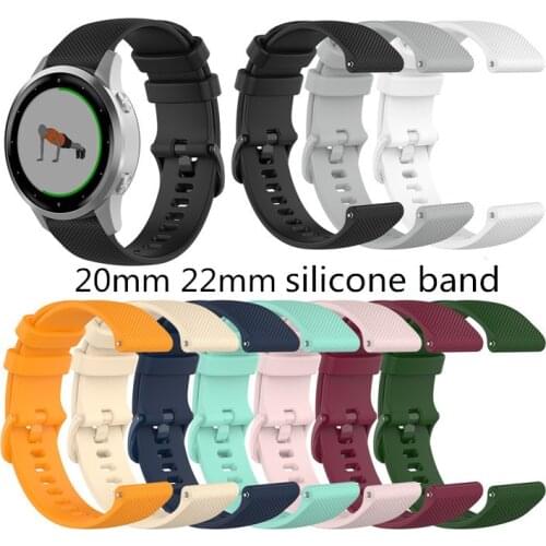 20mm for Huawei watch GT2 42MM band 22mm for Huawei watch GT2 46MM Silicone band For Samsung Galaxy Active 2 42/46mm for Garmin
