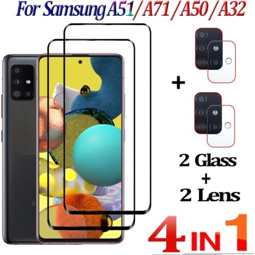 Cristal Templado/Pelicula For Samsung Galaxy A50 A 51 71 Glass, A30 A32 A02 Protective Glass On Samsung A51 A71 5G Screen Protector 360 Full Cover Front Film Samsung A51 Tempered Glass