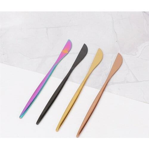 Matte Dinnerware 4 Piece Stainless Steel Cutlery Set Complete Colorful Knifes Spoons Forks Set Steel Cutlery Kitchen Tableware