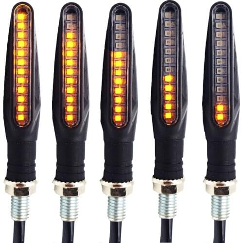 LED Motorcycle Turn Signals Light Indicator Tail Flasher Flowing Water Blinker Motorcycle Flashing Lights