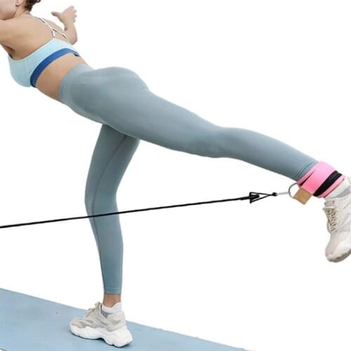 Indoor Resistance Bands Ankle Straps Cuff with Cable for Attachment Booty Butt Thigh Leg Pulley Strap Lifting Fitness Exercise