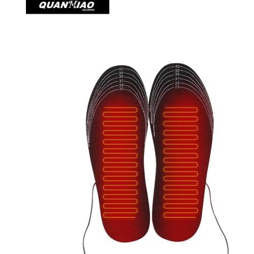 1 Pair USB Heated Insoles Foot Warming Pad Feet Warmer Sock Pad Mat Winter Outdoor Sports Heating Shoe Insoles Winter Warm