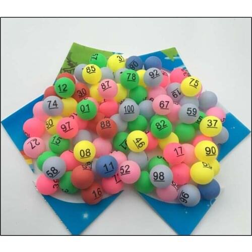 1-100 digital Number draw ball pitcher award ball pingpong ball eudcational toy gift