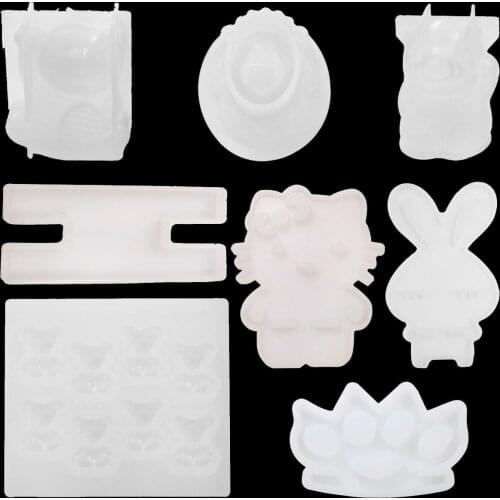 1Pc Mix Size Transparent Silicone Mold DIY Mobile Phone Holder Mold Making Crystal Epoxy Resin Jewelry DIY Craft Silicone Supply