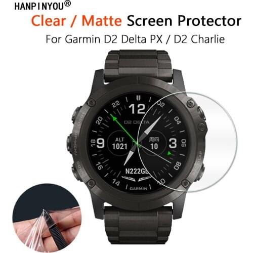 10Pcs For Garmin D2 Delta PX Charlie Smart Watch Ultra Clear / Anti-Glare Matte Screen Protector Soft Film -Not Tempered Glass