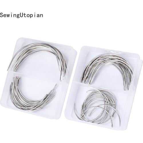 80PCS C Type Curved Mattress Needles 2.0/2.5/3.0/3.5inch C Type Needle Hand Sewing Home Household Repair Sewing Needles