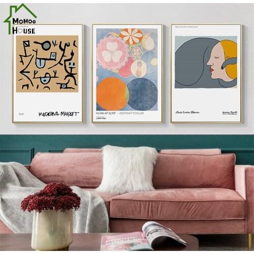 Abstract Colorful Girls and Blocks Canvas Painting Geometric Paaterns Wall Art Poster for Girl Bedroom Home Decrations