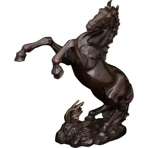 ArtsHom HD-072 Office Decoration Usage Bronze Metal horse statue custom antique jumping bronze horse sculpture figurines
