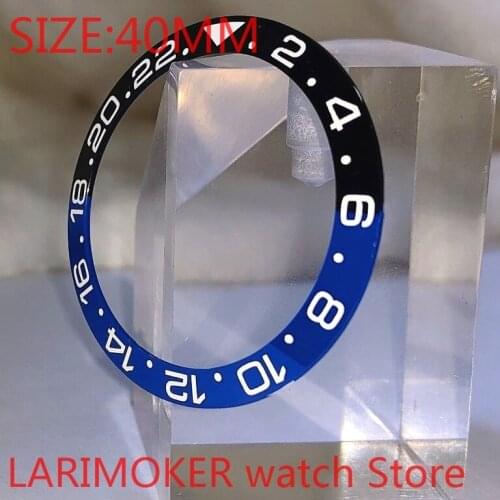 BLIGER 2021 brand new high-quality 40mm black blue rotating glass bezel, suitable for 43mm mens watch with automatic winding