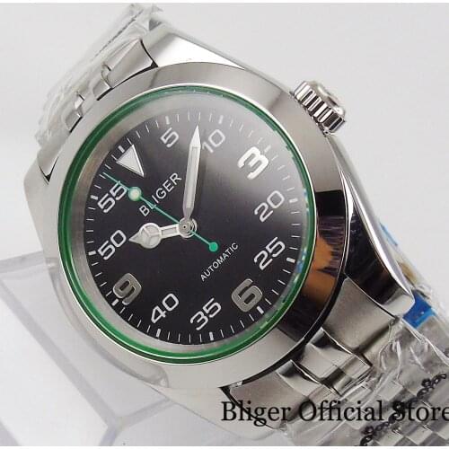 BLIGER Fashional Automatic Men Wristwatch MIYOTA 8215 Movement Sapphire Crystal Jubilee Strap 316L Case