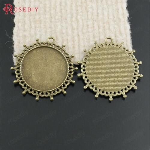 C652)10 pieces 45x42mm,inside 30mm Antique Bronze Zinc Alloy Cameo settings Diy Jewelry Findings Accessories wholesale