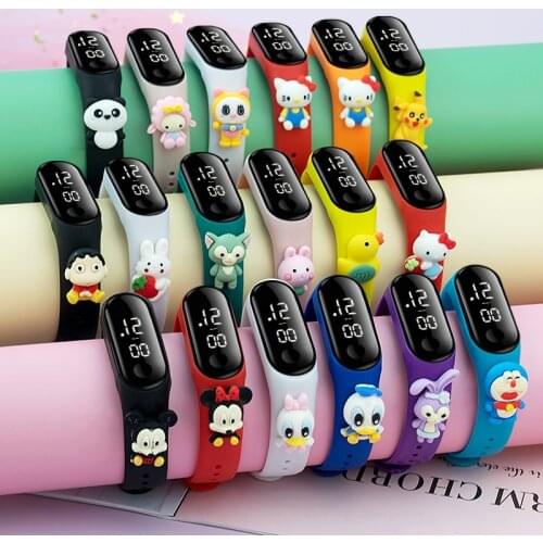 Cute Cartoon LED Mickey Children Watches Girls Silicone Strap Sport Bracelet Digital Kids Watch Women School Gift reloj infantil