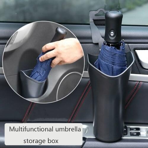 Car Seat Back Umbrella Holder Synthetic Leather Waterproof Storage Box Can Interior Accessories Car Hanging Folding Umbrella Cup