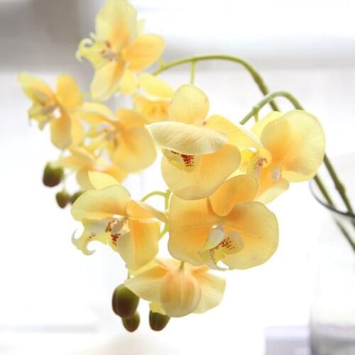 Artificial Flowers Fashion Orchid Real Touch DIY Artificial Butterfly Orchid Silk Flower Bouquet Wedding Party Home Decoration