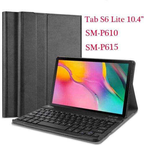 Spanish Bluetooth Keyboard Case for Samsung Galaxy Tab S6 Lite 10.4 SM-P610 SM-P615 Wireless Mini Russian Keyboard Case Cover