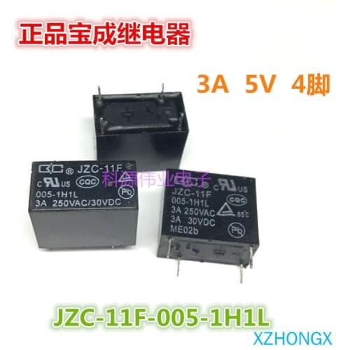 JZC-11F-005-1H1L 5VDC 3A 4 pies de punto