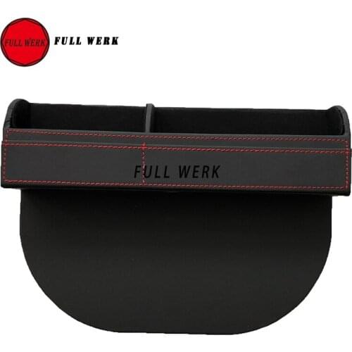 Leather Car Gap Filler Organizer Box Special for Tesla Model X S Seat Crevice Container Holder Storage Console Side Pocket