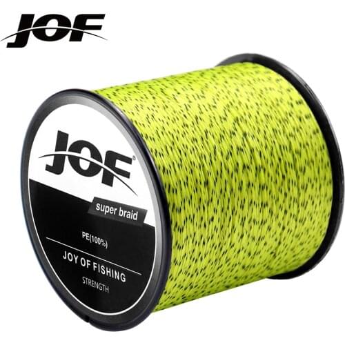 JOF 2021 Fishing Line New 8 Weaves 22-88LB 300M Spotted PE Braided Multifilament Fishing Line Good Quality