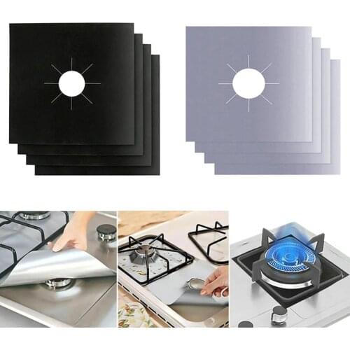 4/6/8Pcs Oil-proof Gas Stove Surface Cleaning Protection Pad High Temperature Resistant Gas Stove Stove Burner Cover Pad