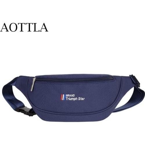 AOTTLA Chest Bag For Male Good Quality Oxford Men Waist Bag Pure Color Mens Shoulder Bag Casual Cross Bag Unisex Messenger Bag