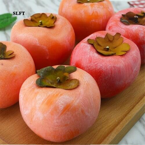 Home Kitchen hotel bar cafe supermarket Shop Store decoration props faux Fake Fruit Artificial Simulation persimmon model