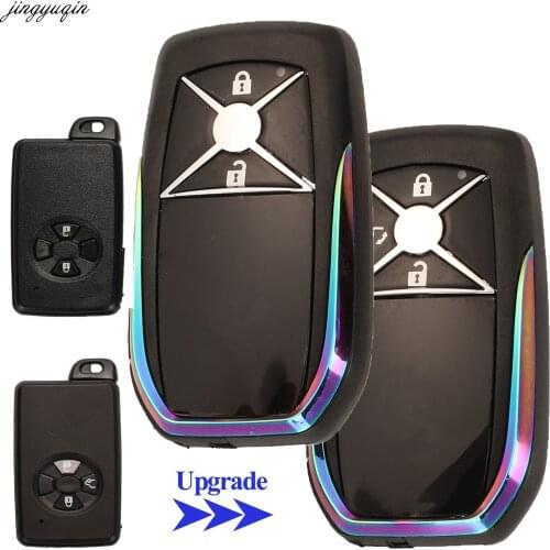 Jingyuqin Remote Car Key Case Shell For Toyota Reiz Alphard Vellfire Previa RAV4 2/3 Buttons Replacement