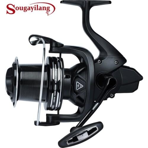 Sougayilang 4.1:1 Spinning Fishing Reel 14 BB 8KG Max Drag Metal Stainless Steel Handle Saltwater Reel for Fishing Fishing Reel