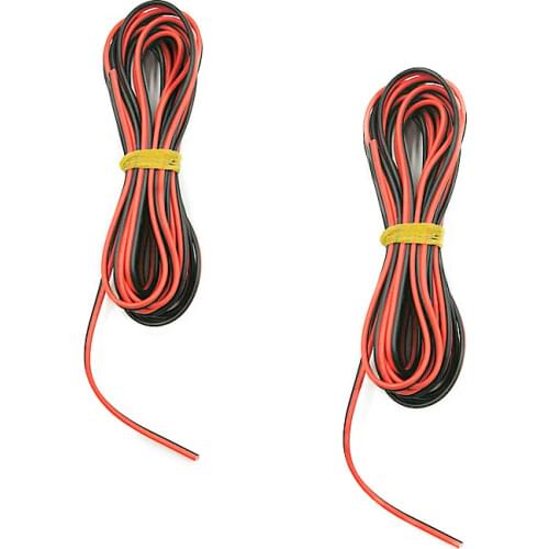 Free shipping+5M 10M 20M 2-Pin 18 20 22 AWG Electric Red Black Extension Wire Cable