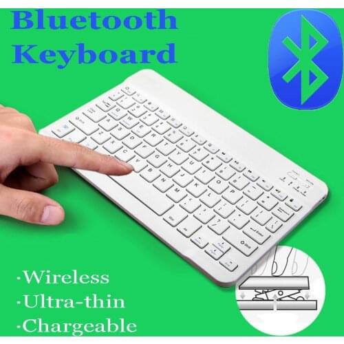 Ultra-thin Wireless Bluetooth Keyboard for Ipad Universal Keypad 3 System for Mobile Phone External Tablet Keyboard 7-9-10 Inch