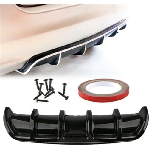 Universal Car Rear Bumper Diffuser Spoiler Chassis Car Modification ABS Material Bending Insert Shark Fin Protector Body Kit