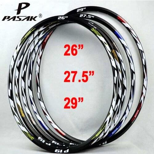 Pasak MTB Wheelset Rims 26 27.5 29 Aluminium Alloy 24H 32H 21mm Depth Disc Brake Bicycle Aro 29er Bike Clincher Ring Felgen