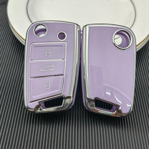 High-Quality New Car Key Cover For Volkswagen Magotan Passat B8 Skoda Superb Kodiaq A7 Smart Keychain Remote Fob Protector Case