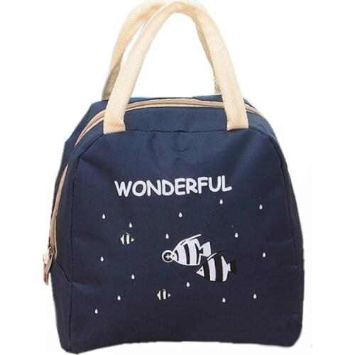 Women Portable Insulated Lunch Bags Cartoon Animals Thermo Cooler Bags Thermal Food Picnic Kids Girl Lunch Insulation Ice Pack