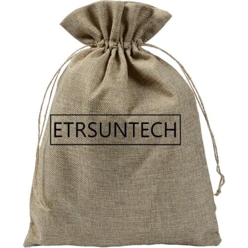 100pcs/lot Linen Drawstring Pouch Storage Bag Jute Pouch Christmas/Wedding Party Candy Gift Gunny Packaging Bag 25x35cm