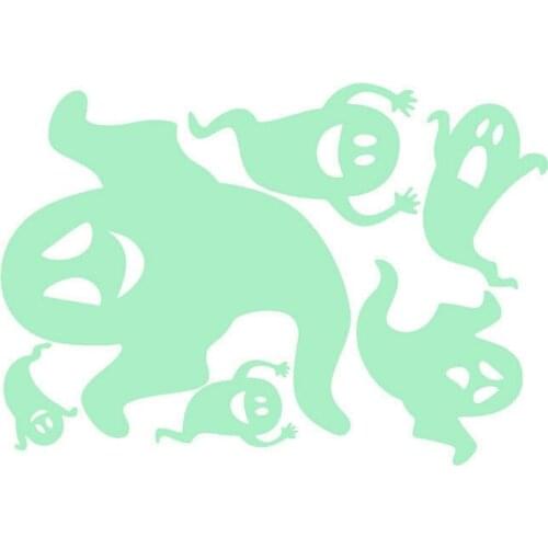2PCS New Luminous Halloween Ghost Ghost Cartoon Wall Stickers Fluorescent Stickers