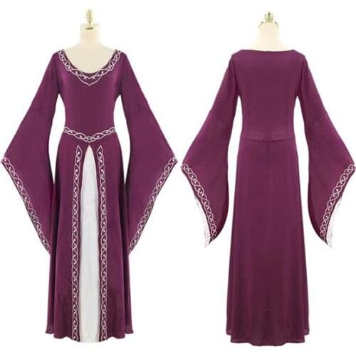 2021 3XL Halloween Women Long Medieval Costume Renaissance Dress Victorian Cosplay Retro Gown Party Costumes