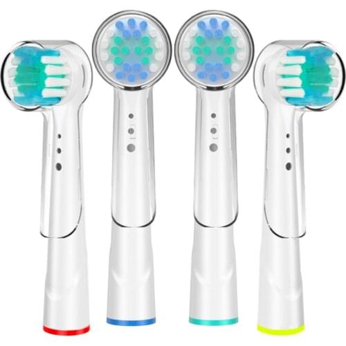 4Pcs Standard Clean Replacement Toothbrush Heads with Caps for Oral B Electric Toothbrush Replacement Brush Heads
